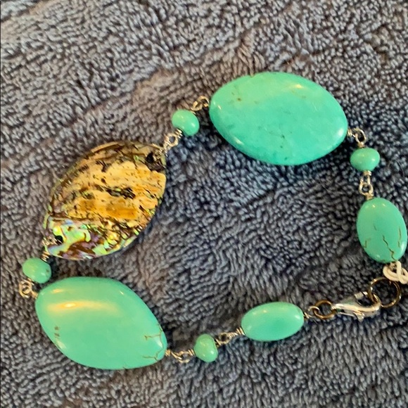 Sterling Silver Semiprecious earrings Bracelet - Picture 6 of 7